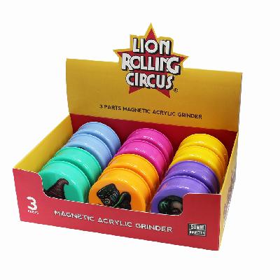 Grinder De Plastico Lion Rolling Circus 3 Partes