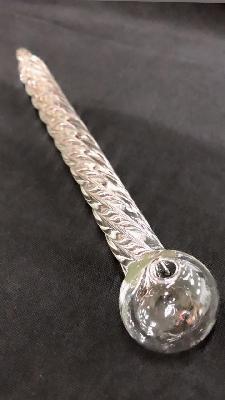 Pipa De Cristal Espiral Bola Cristal Especial Meth 20cm