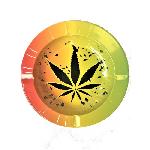 Cenicero Metálico Marihuana Colores